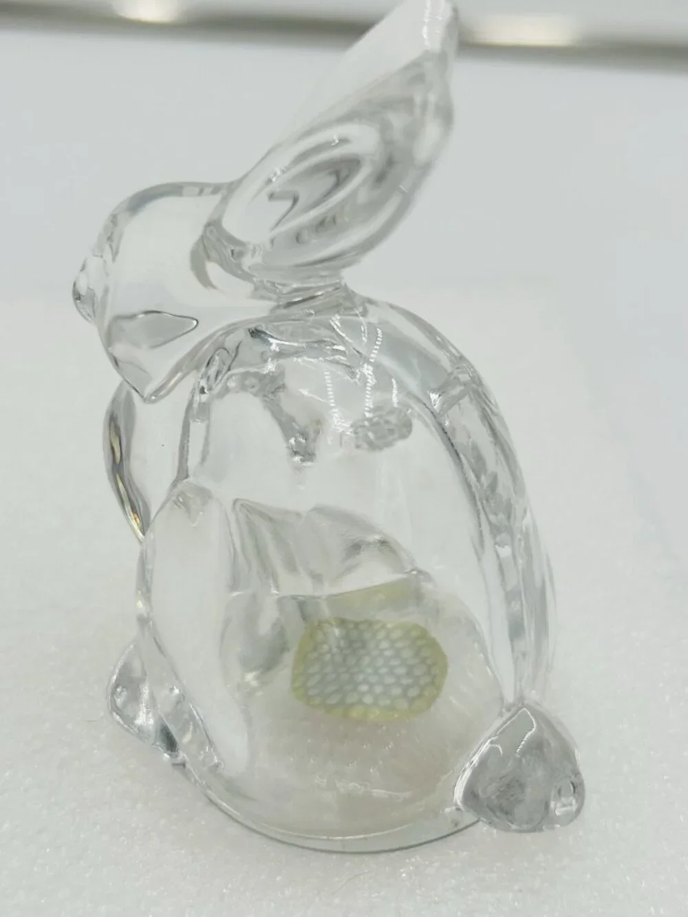 Gorham Fine Crystal Glass Bunny Rabbit Salt & Pepper Shakers Czech Republic NEW